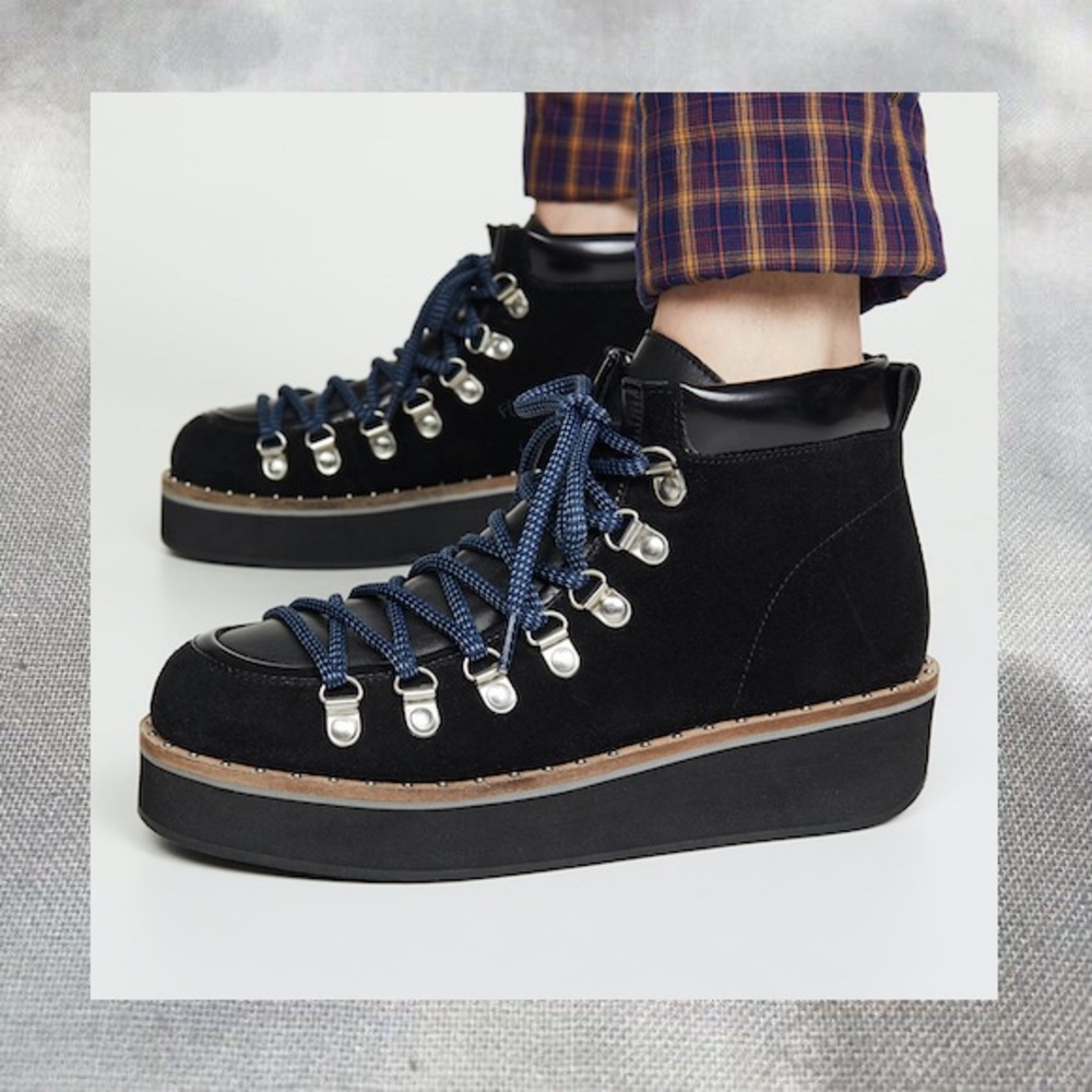 FREE PEOPLE black durango hiker boots